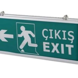 Işıklı Şarjlı Acil Çıkış Exit Tabelası Yönlendirme Levhası