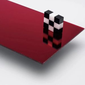 0,80 Kırmızı Aynalı Pleksi Levha (122x244 cm)